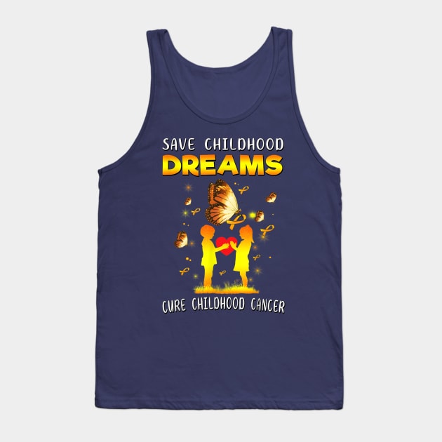 Style Cancer Cure Childhood Cancer Save Dreams Pediatric Oncology Nurse Tank Top by Christyn Evans